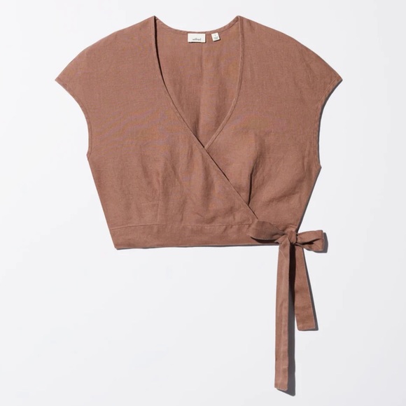 Wilfred Tops - Wilfred Aimee Linen Wrap Top